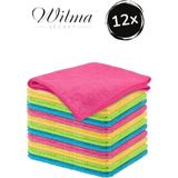 Wilma Secret Mikrofiber Temizlik Bezi Seti 12 Parça 30x30 cm Yüksek Emicilik Özelliği ile Renkli - Standart