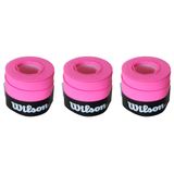 Wilson Comfort Bowl O'Grips Overgrip 3 Adet Grip Tenis Raketi Gribi (Pembe)