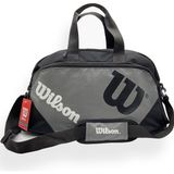Wilson Gri Renk Spor Çanta Orta Boy Su Geçirmez Özellikli Ayakkabılık Bölmeli El / Omuz Çantası - Gri - Siyah