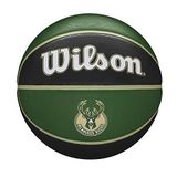 Wilson NBA Team Tribute Basketbol Topu Boyut 7-74 cm, Milwaukee Bucks