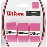 Wilson Overgrip Pro 3'lü Pembe Raket Grip - Standart