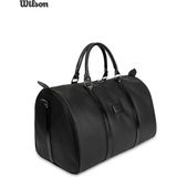 Wilson Siyah Vegan Deri Unisex Seyahat Spor Hastane El ve Omuz Çantası Kabin Boy El Valizi Hostes Bavulu