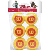 Wilson Starter Çocuklar Için 6'lı Sünger Tenis Topu WRZ259300 - Sarı - Kırmızı - Standart