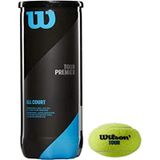 Wilson Tenis topları Tour Premier tüm balatalar için, sarı, 3'lü kutu, WRT109400