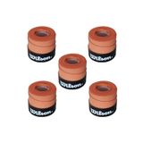 Wilson Turuncu Comfort Bowl O'grips 5 Adet Grip, Tenis Raketi Gribi Kiremit Renkli Tenis Gribi