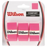 Wilson Üniseks Comfort Pro Overgrip 3'lü paket Tutma bantları,Pembe,3 adet.