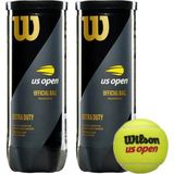 Wilson Us Open 2 Kutu 3'lü Tenis Topu 6 Adet Extra Duty Yeşil Renkli Kutulu Ambalaj