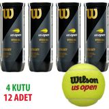 Wilson Us Open Tenis Topu 4 Kutu 12 Adet Vakum Ambalajda Extra Duty Sarı Renk