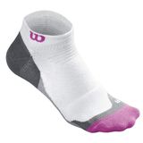 Wilson W WHT Hi-End No Show çorap tenis, Bayan, beyaz (White/Rose Violet), tek beden