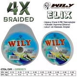 Wily Elix 4 Kat İp Misina Yeşil 100 Mt