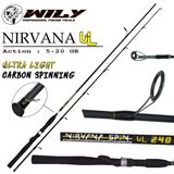 Wily Nirvana UL 225 cm 3-18 gr Atarlı Karbon Light Spin Olta Kamışı