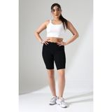Win Moda Büyük Beden Diz Boyu Tayt Mayo / Yüksek Bel Arka Cepli Likralı Mayo Tayt - XL