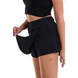 Win Moda Kadın Deniz Şortu/şort Etek-Plaj Şortu/women's Shorts Skırt Beach Skırt Or Beach Shorts - Siyah - 2XL