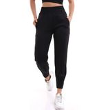Win Moda Kadın Siyah Jogger Eşofman Altı Yüksek Bel Likralı Scuba Kumaş Düz Tasarım - XS