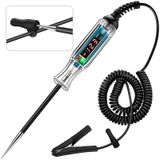 WINAMOO Yükseltilmiş 3-72V Dijital Otomotiv LED Devre Test Cihazı, Voltmetre ve Taşınabilir Yay Kablolu DC Voltaj Test Işığı, Araç Devreleri Düşük Voltaj Işık Test Kalemi Keskin Paslanmaz Prob ile