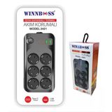 Winboos Priz Akım Koruma 6 Priz 2 Usb 2 Type-C 2 M