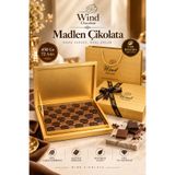 wind çikolata Hediyelik Madlen Kutu Çikolata - Gold Renk 450 Gr.