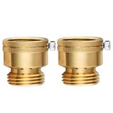 windblowgrass Pirinç Vakum Kesici Seti Bahçe Hortumu Çek Valfı 3/4 "Anti-Sifon Hortum Önlüğü Vana Bahçe Tıkaç RV Hortum Bağlantısı Geri Akış Önleyici Konnektör (2 Paket)