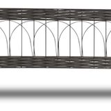 Windhager Tarh çerçevesi PVC rattan yuvarlak, geçmeli çit, çim kenarı, tarh kenarı, gül ağacı, 35 x 100 cm, antrasit, 06464