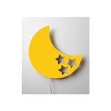 Windly Ahşap Atölyesi Ay Gece Lambası Çocuk Odası Bebek Odası Dekoratif Aydınlatma 30 Cm