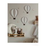 Windly Concept 3 Balon Ve 6 Yıldız Ahşap Led'li Çocuk Odası Dekorasyonu - Eğlenceli Ve Güvenli Aydınlatma Gri