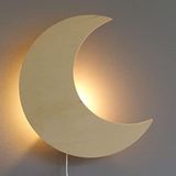 Windly Concept Ay Gece Lambası Çocuk Odası Bebek Odası Dekoratif Aydınlatma 30 cm Ahşap