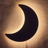 Windly Concept Ay Gece Lambası Çocuk Odası Bebek Odası Dekoratif Aydınlatma 30 cm Siyah