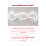 Windly Concept Deniz Hayvanları LED Duvar Lambası 3’lü Set (Balina Kaplumbağa Yunus) Çekmeli Gece Lambası Çocuk Bebek Odası Aydınlatma