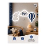 Windly Concept Fil Balon İsimli Bulut Ahşap LED'li Çocuk Odası Dekorasyonu - Eğlenceli ve Güvenli Aydınlatma