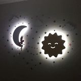 Windly Concept Güneş Ay Tinkerbell Bebek Odası Çocuk Odası Ledli Gece Lambası Beyaz