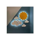 Windly Concept Güneş Bulut Gece Lambası Çocuk Odası Bebek Odası Dekoratif Led Aydınlatma Set