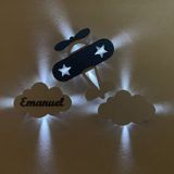 Windly Concept Helikopter Bulut Bebek Odası Çocuk Odası Ledli Gece Lambası Beyaz