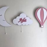 Windly Concept İsimli Ay Balon Bulut Bebek ve Çocuk Odası Gece Lambası Seti