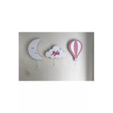 Windly Concept Isimli Ay Balon Bulut Gece Lambası Çocuk Odası Bebek Odası Dekoratif Led Aydınlatma Set Siyah