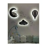 Windly Concept İsimli Balon Bulut Ay Ahşap Led'li Çocuk Odası Dekorasyonu - Eğlenceli Ve Güvenli Aydınlatma Beyaz