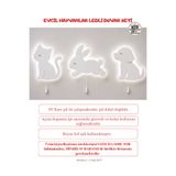 Windly Concept Kedi Köpek Tavşan LED Duvar Lambası 3’lü Set Çekmeli Gece Lambası Çocuk Bebek Odası Aydınlatma