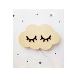 Windly Concept Kirpikli Bulut Gece Lambası Çocuk Odası Bebek Odası Dekoratif Led Aydınlatma 40X20 Cm Siyah