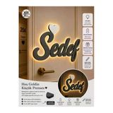 Windly Concept Kişiye Özel İsimli Led Işıklı Ahşap İsimlik Bebek Odası Duvar Dekoru Peri Ledli Kapı Süsü Gri