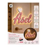 Windly Concept Kişiye Özel İsimli Led Işıklı Ahşap İsimlik Bebek Odası Duvar Dekoru Peri Ledli Kapı Süsü Pembe