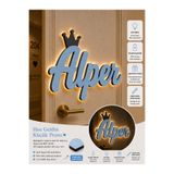 Windly Concept Kişiye Özel İsimli LED Işıklı Ahşap İsimlik Bebek Odası Duvar Dekoru Peri Ledli Kapı Süsü