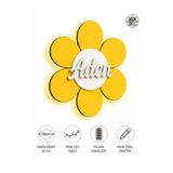 Windly Concept Led Işıklı Papatya İsimlik Kişiye Özel Bebek Kapı Süsü Bebek Odası Dekoru Pil Dahil Sarı
