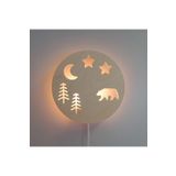 Windly Concept Orman Gece Lambası Çocuk Odası Bebek Odası Dekoratif Aydınlatma 30cm Ahşap