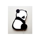 Windly Concept Panda Gece Lambası Çocuk Odası Bebek Odası Dekoratif Aydınlatma 30 Cm- Siyah