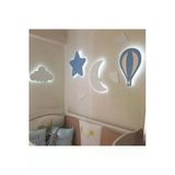 Windly Concept Yıldız Ay Balon Bulut Gece Lambası Çocuk Odası Bebek Odası Dekoratif Led Aydınlatma Set Mavi Beyaz
