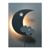 Windly Kids Ay Bulut Gece Lambası Çocuk Odası Bebek Odası Dekoratif Led Aydınlatma 30Cm
