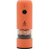 Windmill Şarjlı Otomatik Baharat Öğütücü LED Işıklı Ayarlanabilir Tuz Karabiber Baharat Değirmeni Turuncu - 001 - Beyaz - 0,5 ml