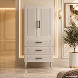 Windsor Çok Amaçlı Dolap 60 Cm 2 Kapak 3 Çekmece Soft İpek Gri - Çok Amaçlı Banyo Dolabı