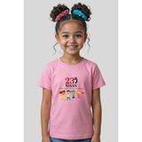 Windy Island Çocuk Unisex Kız/erkek "23 Nisan Baskılı Bisiklet Yaka Kısa Kollu %100 Pamuk T-Shirt - Pembe - 9 - 10 Yaş