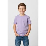 Windy Island Erkek Çocuk Bisiklet Yaka %100 Pamuk Basic Kısa Kollu T-Shirt - Mor - 9 - 10 Yaş