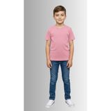 Windy Island Erkek Çocuk Bisiklet Yaka %100 Pamuk Basic Kısa Kollu T-Shirt - Pembe - 9 - 10 Yaş